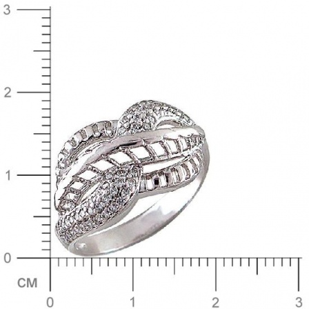 Кольцо с 56 фианитами из серебра (арт. 836784)