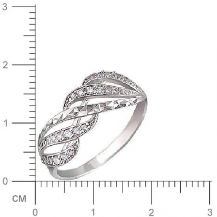 Кольцо с 24 фианитами из серебра (арт. 836826)