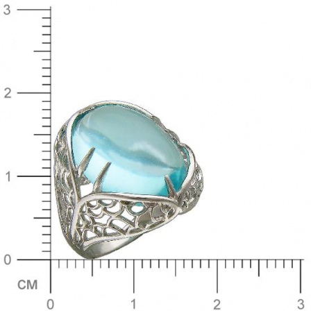Кольцо с 1 топазом из серебра (арт. 837171)
