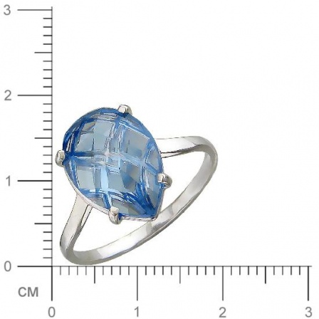 Кольцо с 1 топазом из серебра (арт. 837654)