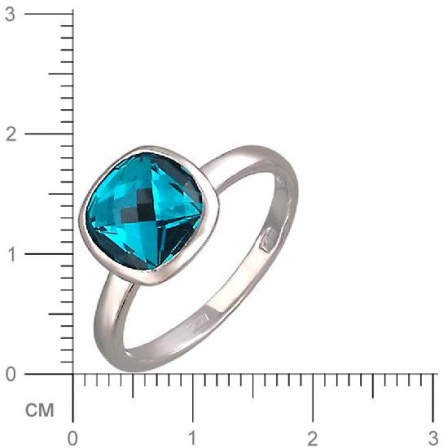 Кольцо с 1 кристаллом swarovski из серебра (арт. 838144)