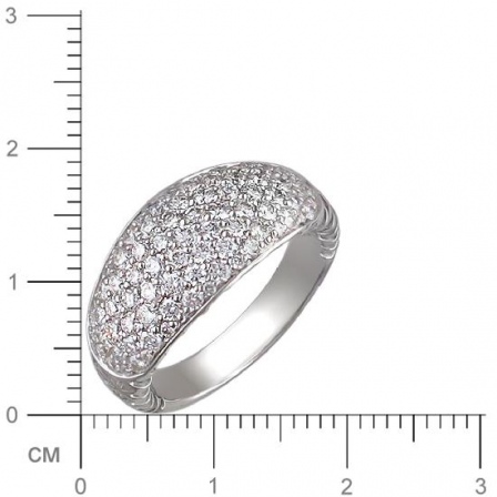 Кольцо с 81 бриллиантом из белого золота (арт. 839096)