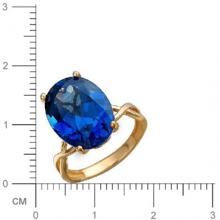 Кольцо с 1 сапфиром из красного золота (арт. 839224)
