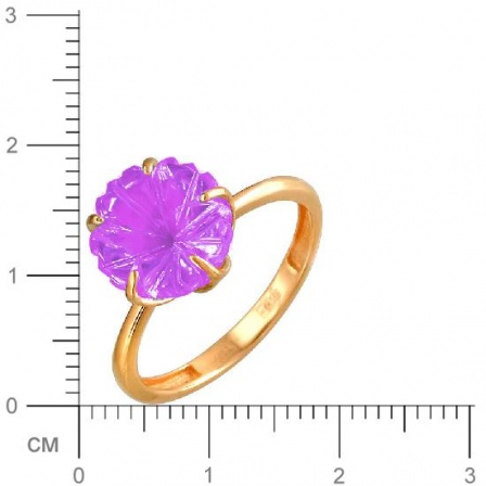 Кольцо Цветок с 1 аметистом из красного золота (арт. 839346)