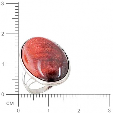 Кольцо с сердоликами из серебра (арт. 839374)