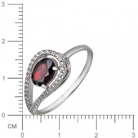 Кольцо с раухтопазом и циркониями из серебра (арт. 839804)