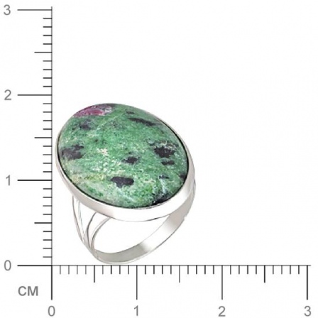 Кольцо с хризопразами из серебра (арт. 839846)