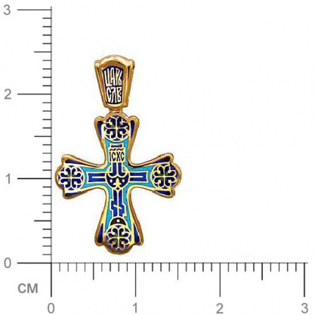 Крестик из серебра с позолотой (арт. 839921)