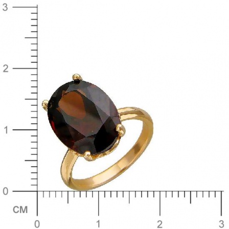 Кольцо с 1 гранатом из красного золота (арт. 840021)