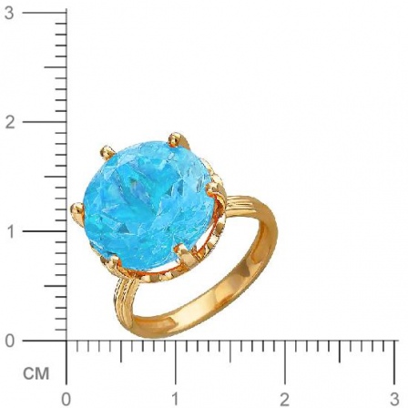 Кольцо с 1 топазом из красного золота (арт. 840024)