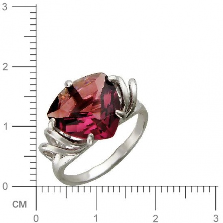 Кольцо с 1 родолитом из серебра (арт. 842453)