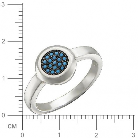 Кольцо с бирюзой из серебра (арт. 842942)