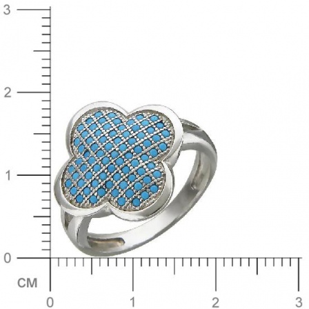 Кольцо с бирюзой из серебра (арт. 842945)