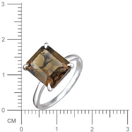 Кольцо с раухтопазами из серебра (арт. 843689)