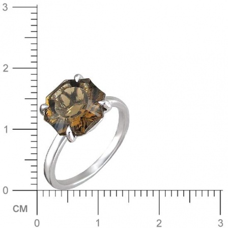 Кольцо с раухтопазами из серебра (арт. 843692)