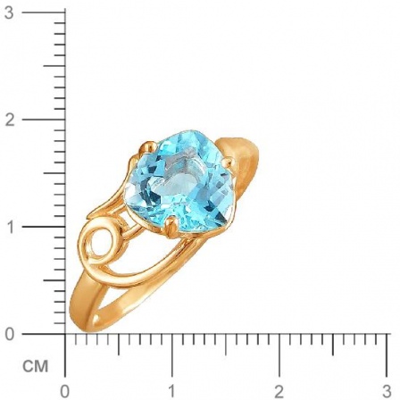 Кольцо с 1 топазом из красного золота (арт. 844411)