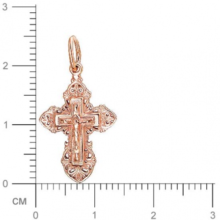 Крестик из серебра с позолотой (арт. 844429)