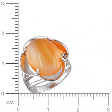 Кольцо с сердоликами из серебра (арт. 844488)