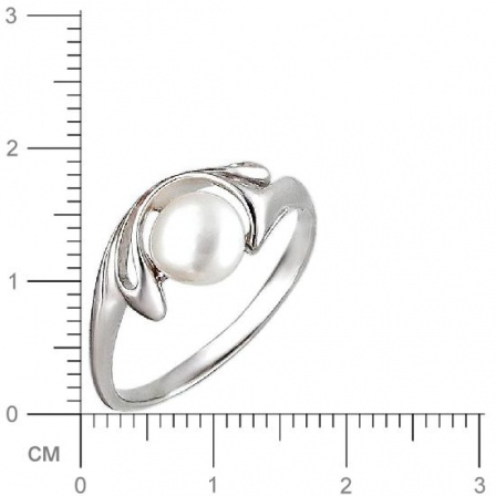 Кольцо с жемчугом из серебра (арт. 844989)