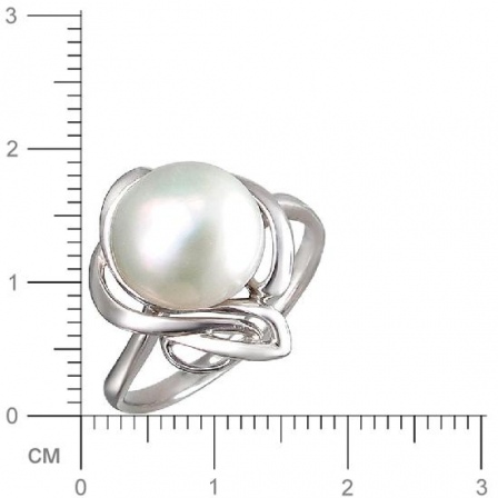 Кольцо с жемчугом из серебра (арт. 844995)