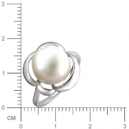Кольцо с жемчугом из серебра (арт. 845001)