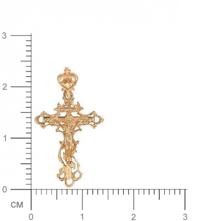 Крестик из серебра с позолотой (арт. 860864)