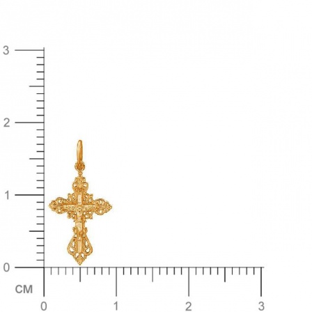 Крестик из серебра с позолотой (арт. 862158)