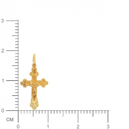 Крестик из серебра с позолотой (арт. 862183)