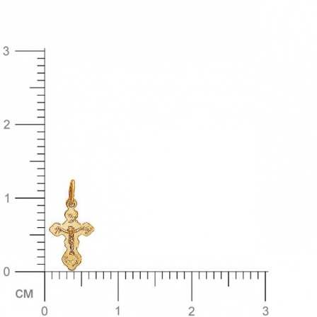 Крестик из серебра с позолотой (арт. 862186)