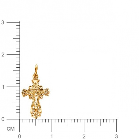 Крестик из серебра с позолотой (арт. 862241)