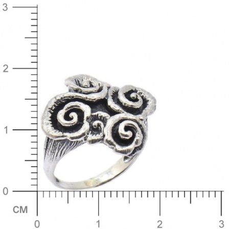 Кольцо Цветы из серебра (арт. 904393)