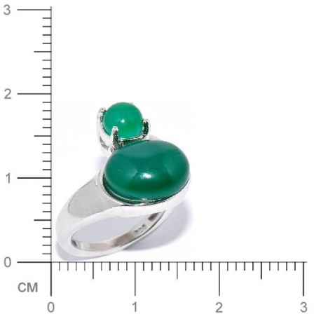 Кольцо с агатами из серебра (арт. 905041)