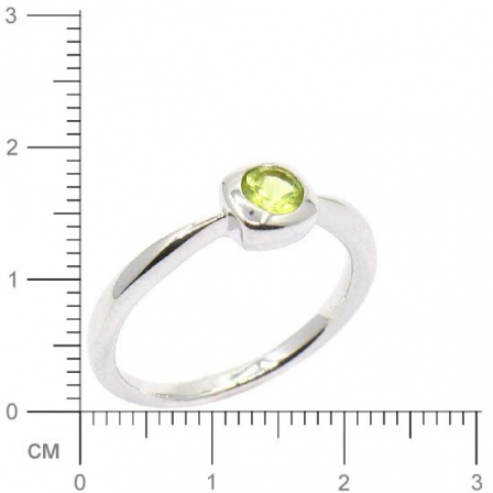 Кольцо с хризолитами из серебра (арт. 905490)