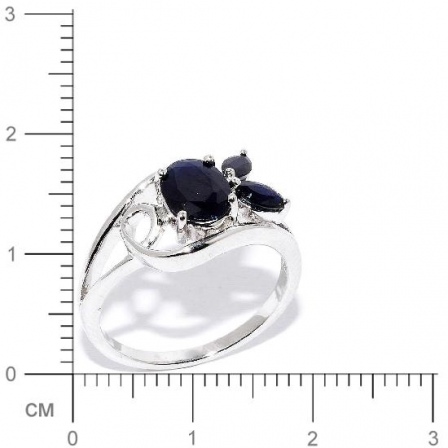 Кольцо с сапфирами из серебра (арт. 905783)