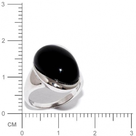 Кольцо с ониксами из серебра (арт. 906218)