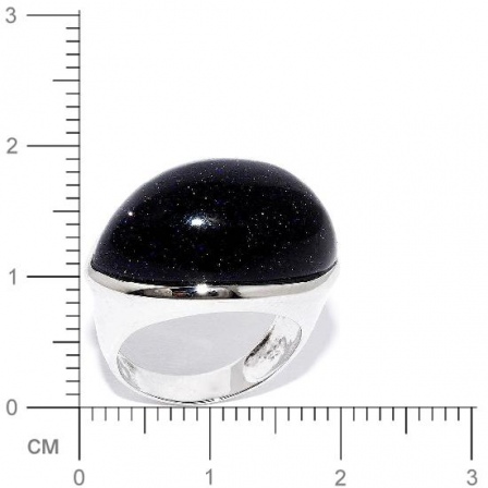 Кольцо с авантюринами из серебра (арт. 906306)