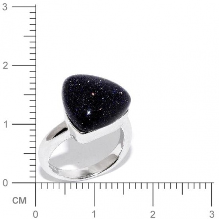 Кольцо с авантюринами из серебра (арт. 906307)