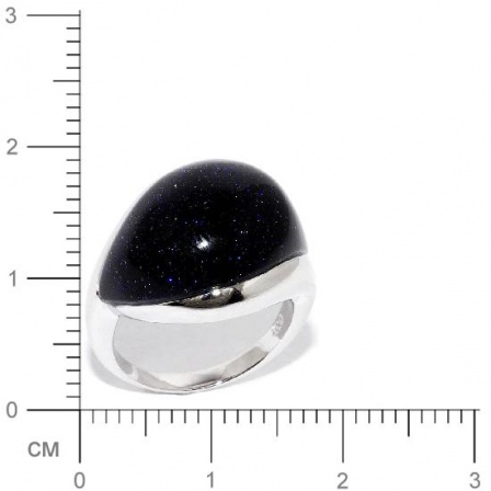 Кольцо с авантюринами из серебра (арт. 906312)
