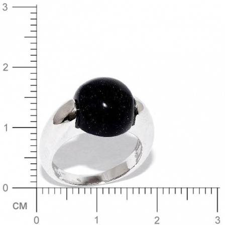 Кольцо с авантюринами из серебра (арт. 906317)