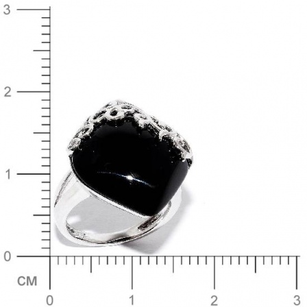 Кольцо с ониксами из серебра (арт. 906390)