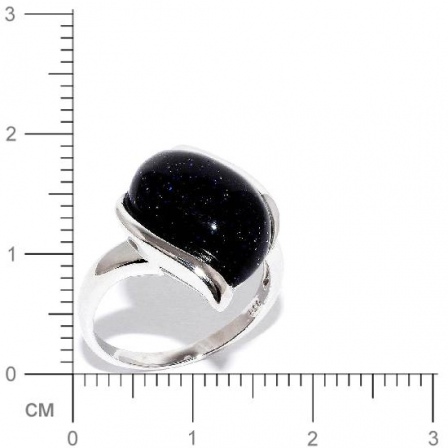 Кольцо с авантюринами из серебра (арт. 906399)