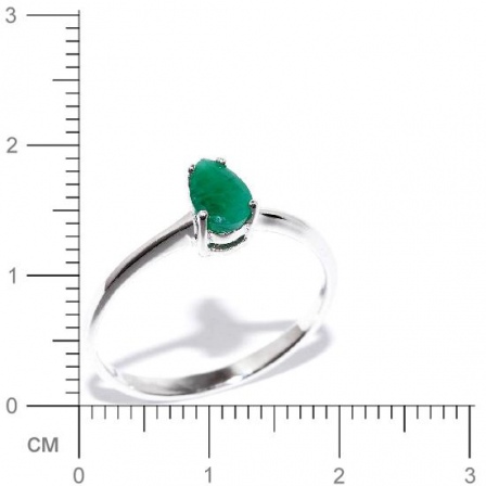 Кольцо с изумрудами из серебра (арт. 907120)