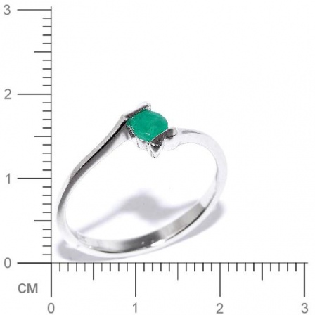 Кольцо с изумрудами из серебра (арт. 907354)