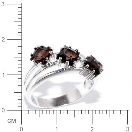 Кольцо с раухтопазами из серебра (арт. 907406)