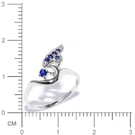 Кольцо с сапфирами из серебра (арт. 907716)