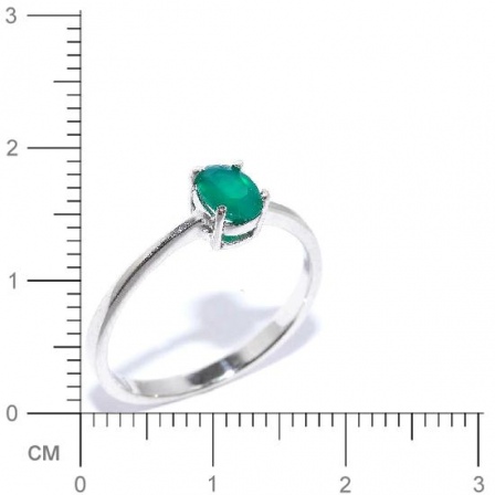 Кольцо с хризопразами из серебра (арт. 907941)