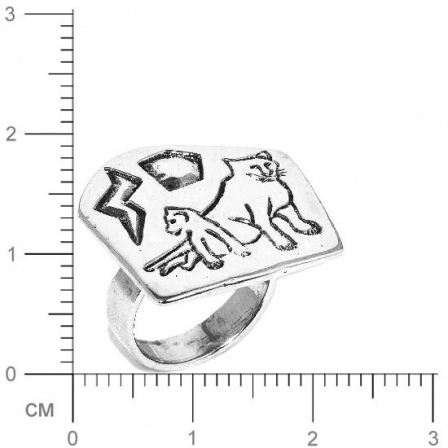 Кольцо Кошки из серебра (арт. 908569)