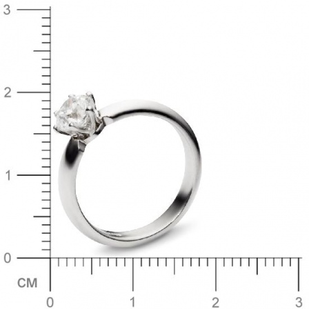 Кольцо с бриллиантом 0.5 карат из белого золота (арт. 990003)
