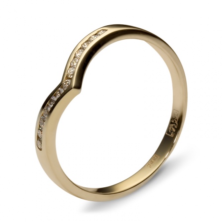 Кольцо с 13 бриллиантами из жёлтого золота  (арт. 300459)