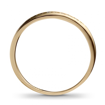 Кольцо с 10 бриллиантами из жёлтого золота 750 пробы (арт. 300574)